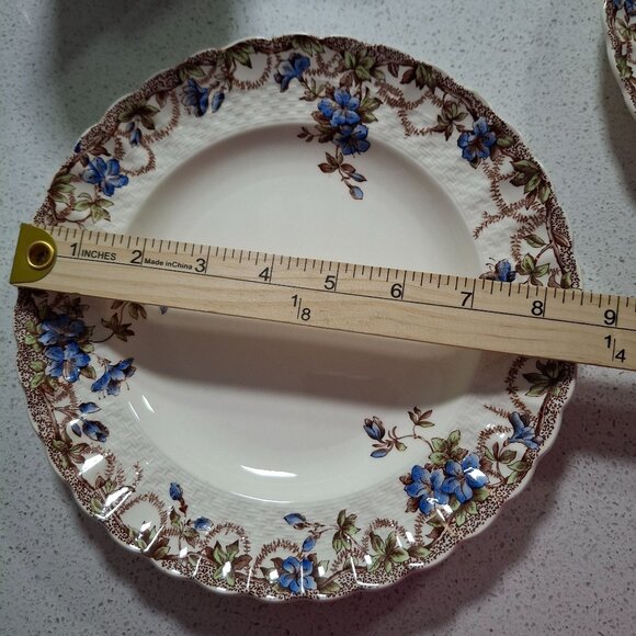 Copeland Spode Sydney Floral Luncheon Plate 8 7/8 Inches Bone China England Vtg - Picture 3 of 5
